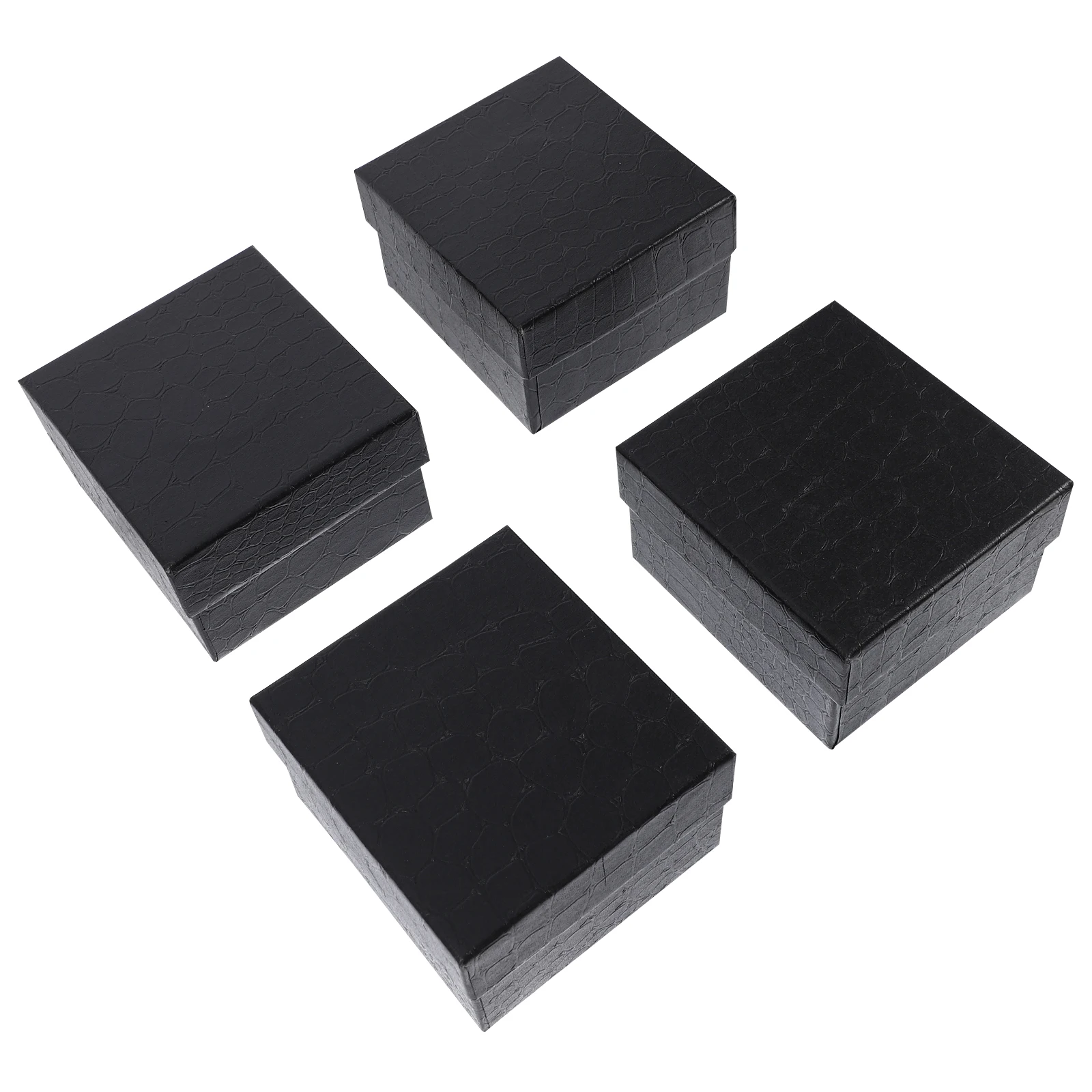 

4 pcs Watch Storage Boxes Print Display Case Organizer Gift Box For Watches Jewelry Multi-Functional Packaging