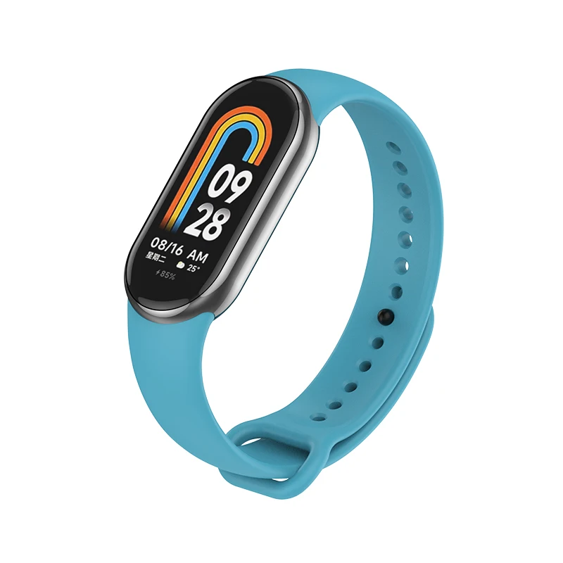 Siliconen bandje voor Xiaomi Mi Band 9 8 bandje NFC sport rubberen armband polsbandje Pulseira Correa Xiaomi Smart Band 10 accessoires