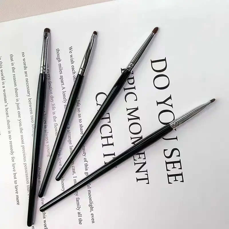 Pinceau de maquillage pour détails des yeux en crin de cheval, petit pinceau pour ombre à paupières, Eyeliner, brosse pour taches, pour Application de maquillage de précision