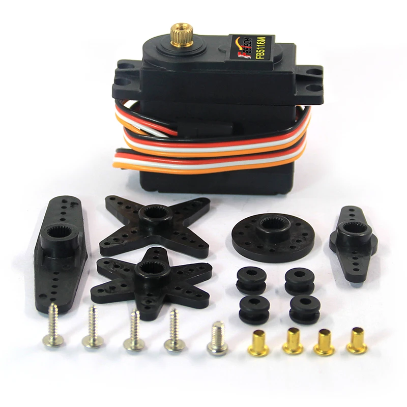 Motor Digital Servo 15kg/cm umpan balik posisi 300 ° Motor inti gir logam tidak dapat dikontrol untuk suku cadang pesawat mobil RC 1:8/1:10