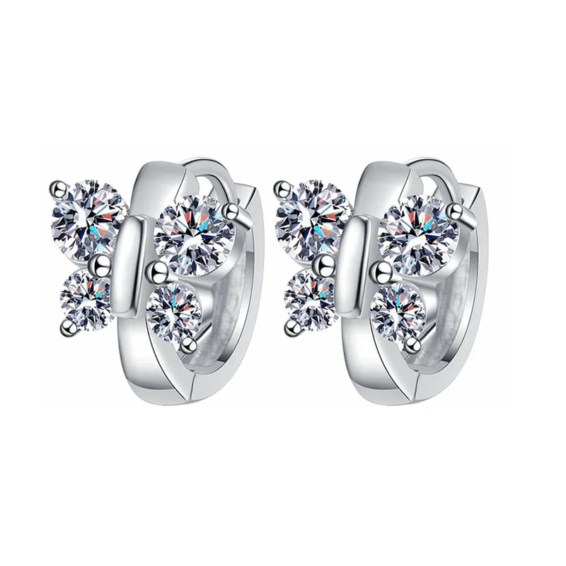 

1.6CT Luxury Moissanite Earrings For Women S925 Silver Earring Butterfly Fine Jewelry With Gift Box