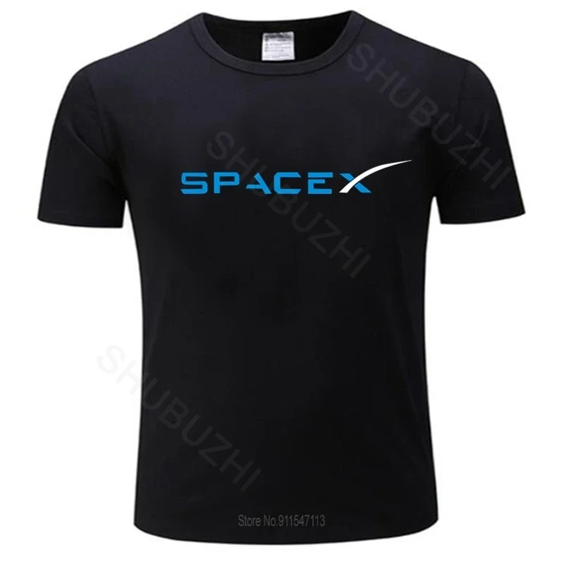 SpaceX black tshirt Space X Logo T Shirt Men\'s Popular Boyfriend\'s Pl tshirt new fashion cotton teeshirt drop shipping