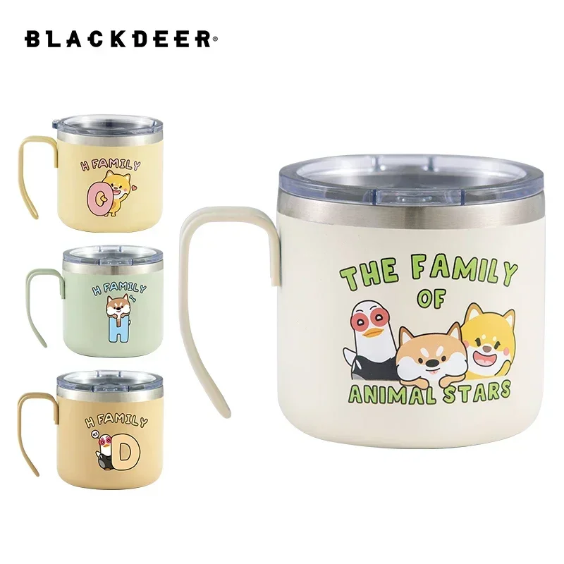 

Black-deer 3 Colors Mug 330ML Student Milk Coffee Cup with Handle Retro Imitation cartoon Mugs Office Home Funny Water Cups