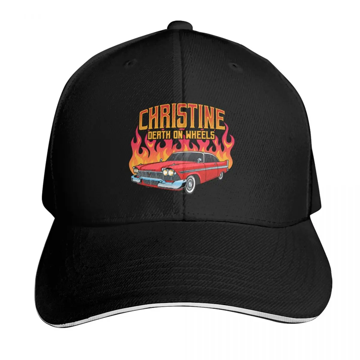 Christine Death On Wheels Baseball Cap Streetwear Hip Hop Trendy Vintage Retro Embroidered Lightweight Packable