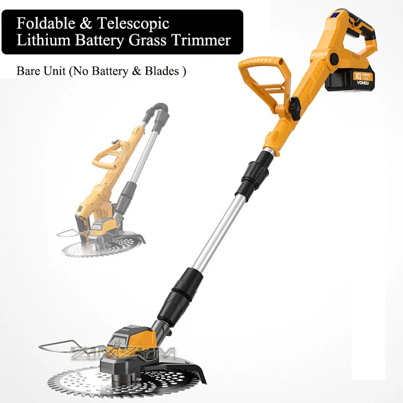Cordless Grass Trimmer Brushless Electric Weed Wacke Adjustable Handles Lightweight  Powered Lawn Edger for Yard Garden Weeding