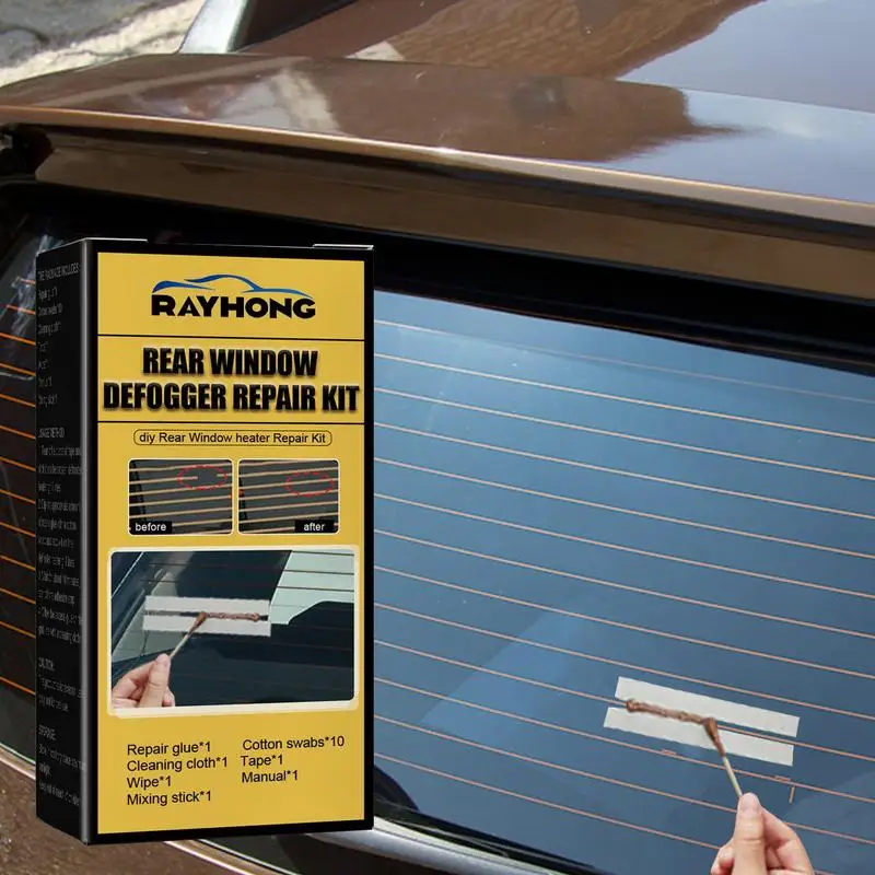 Car Rear Window Glass Defroster Repair Kit Auto Defogger Scratched Broken Repair Heater Grid Line Quick DIY Fixer Car Accessorie