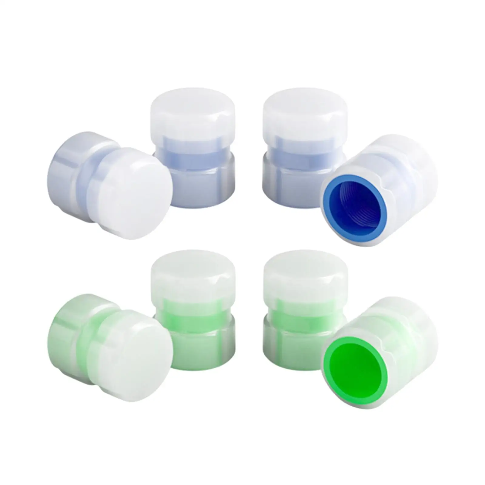 4x Auto Tire Valve Stem Caps, Glow The Dark Wheel Valve Stem Cap for Cars Trucks