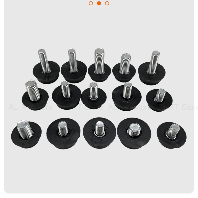 M6M8 PE Black/white Three Wire Screw Adjustable Foot Pad Table Chair Balck Leveling Foot Pad Furniture Leg Anti-Shock Protection