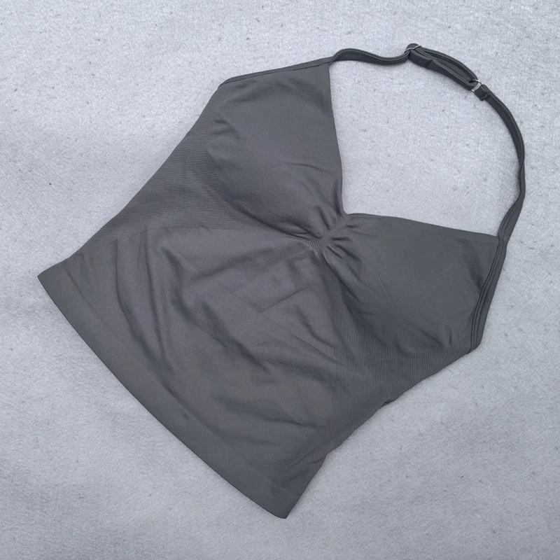 Verstellbares Träger-Gymnastik-Top, rückenfrei, Fitnessstudio-Kleidung, Damen, Scrunch-BH, abnehmbare Körbchen, Yoga-Tank, Workout-Outfits, Tops, Sportweste – Detail 10