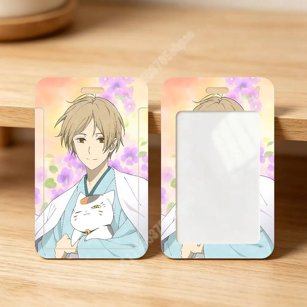 Nyanko Sensei Natsume's Book of Friends Plastic Card Holder Staff ID Card Clear Transparent Campus Access Name Tag