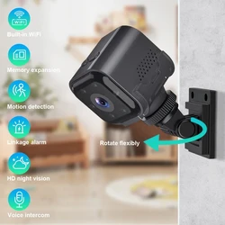 Mini telecamera IP Wifi 1080P CCTV Rilevazione movimento wireless Cubo di sorveglianza audio bidirezionale Registratore per visione notturna domestica intelligente