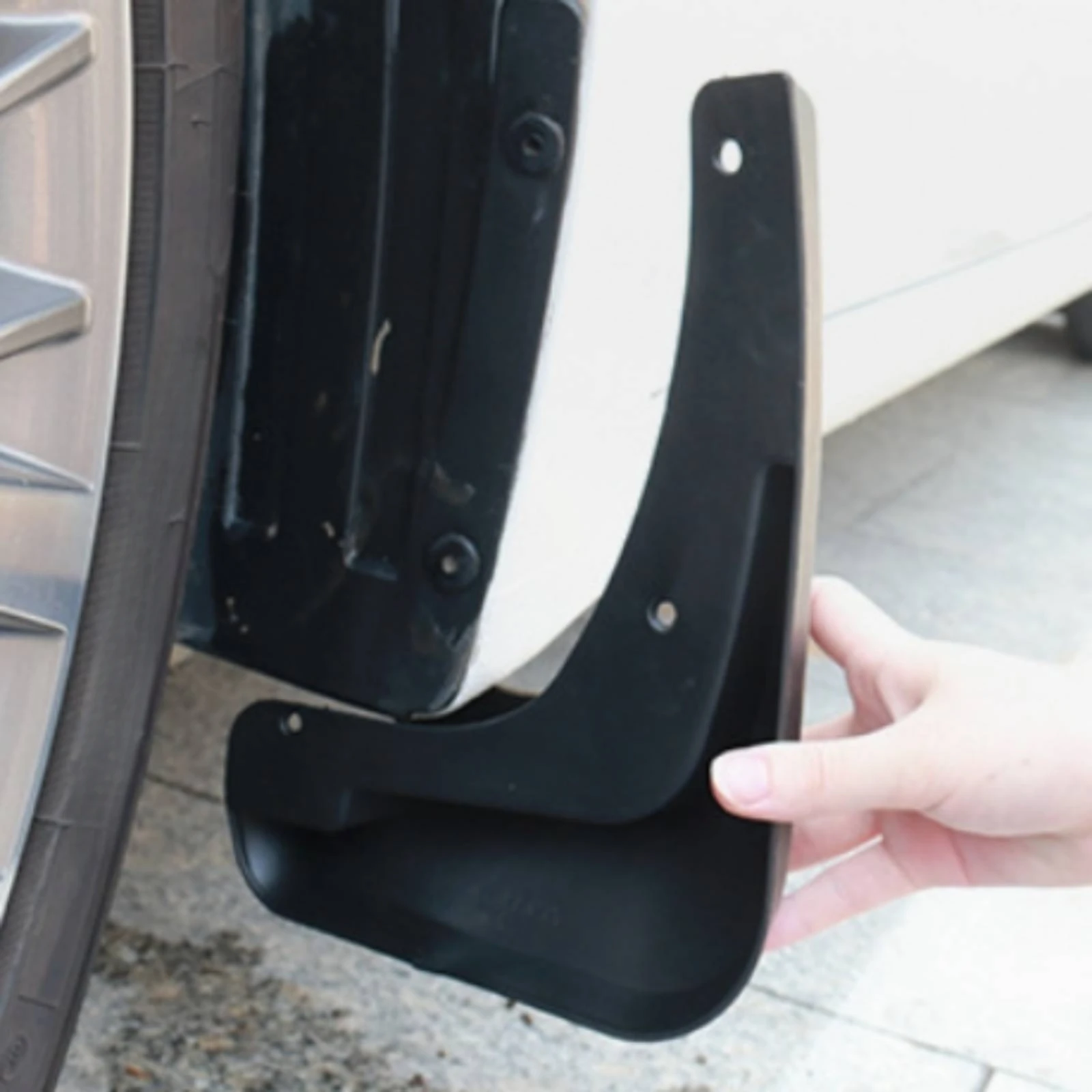 4 Pieces Mudguard Set Matte Mud Flaps with Mounting Holes Splash Guards with Accessories Durable Mudguards Slim