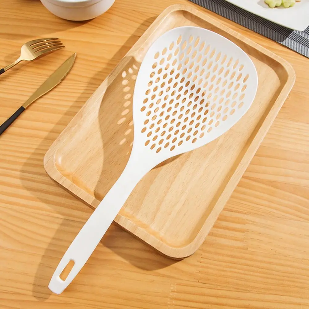 1Pcs Household Kitchen Tool Food Straining Spoon Skimmer Anti-scald Plastic Spoon Large Cooking Spatula Colander Strainer