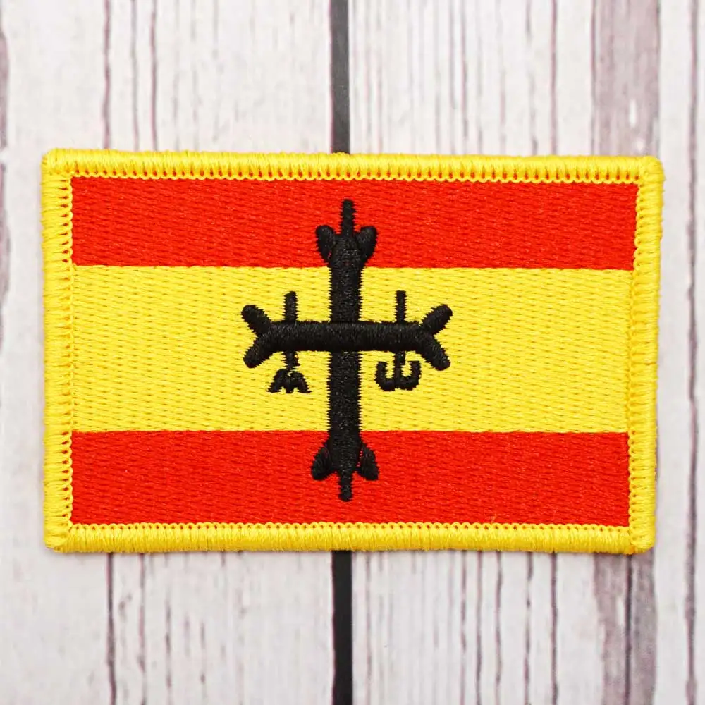 Asturias autonomous region in Spain The flag Embroidered Patch Hook & Loop Sew on Embroidery Military Badge