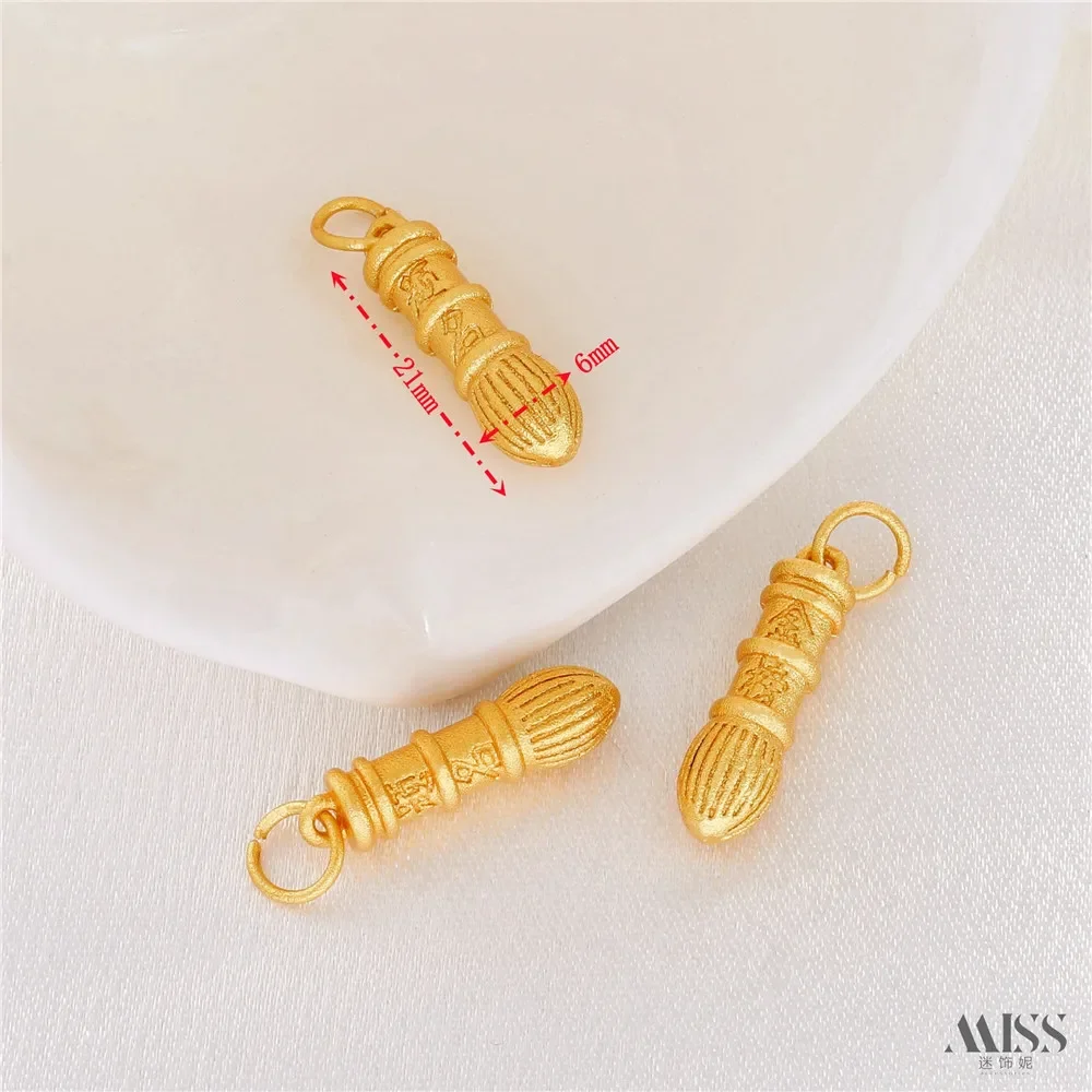 Shajin Brush Gold List, Lucky Character Golden Dragon Hairless Cat Head Pendant DIY Bracelet Necklace Accessories