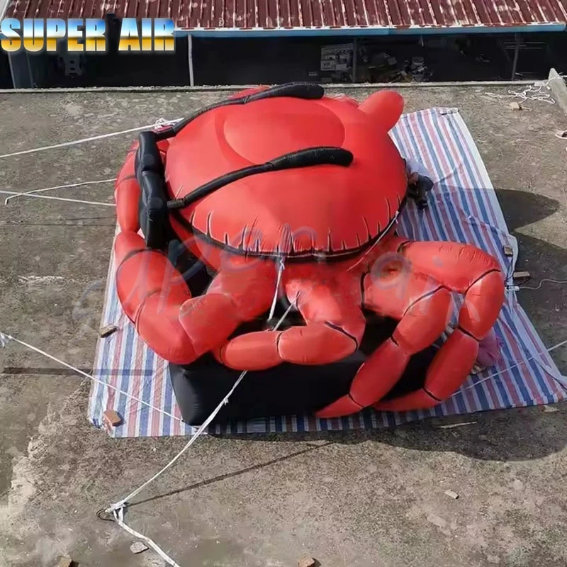 Enorm rood diermodel gigantische mooie opblaasbare krab voor feestdecoratie