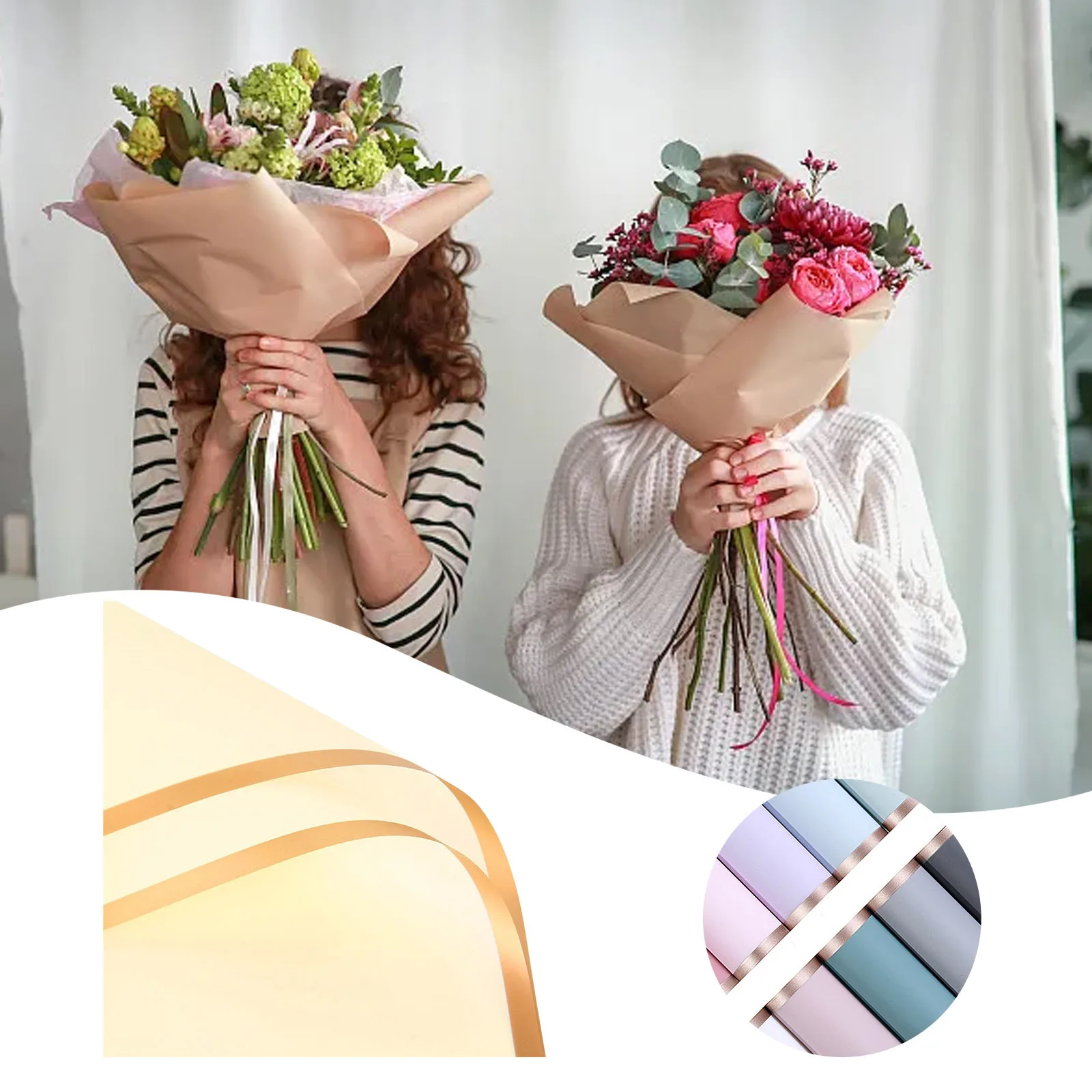 20 ورقة ورق تغليف الأزهار ورقة باقة الزهور تغليف الهدايا ورق التغليف ورقة تغليف كلمات الورق #2