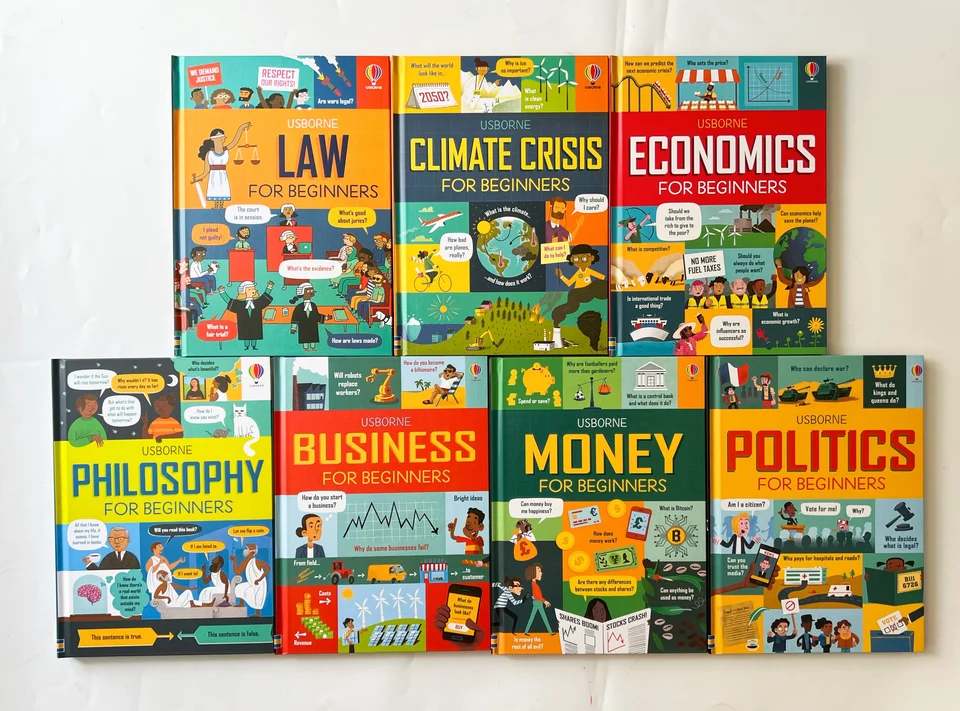 7 Books Usborne Money Business Economics Philosophy Politics for