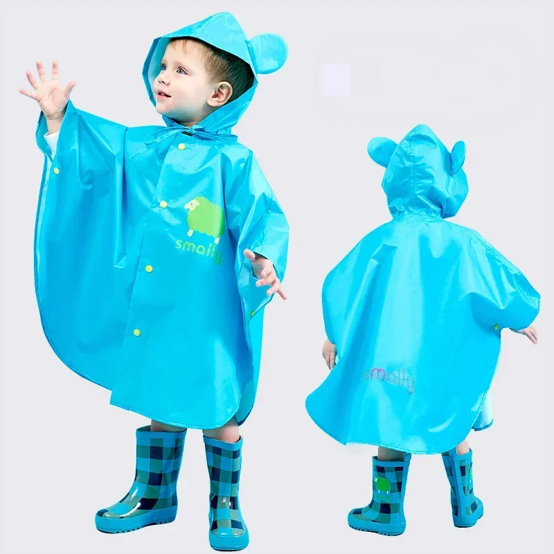 S size Children Poncho Raincoat Kids Boys Cloak Type Rainwear Rain Coat Waterproof Baby Animal Raincoats Student Girls Poncho