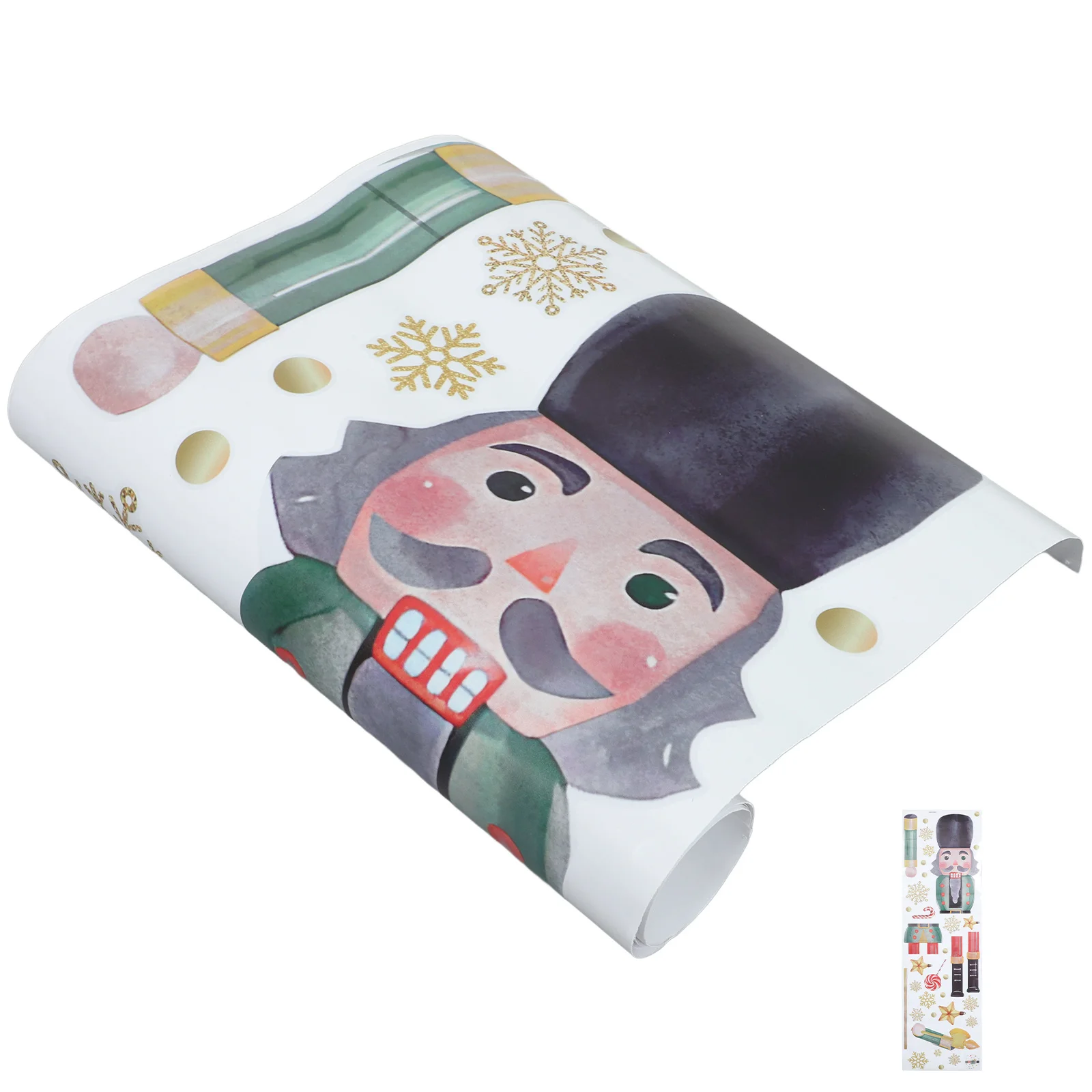 

1 Set Nutcracker Window Decals Christmas Wall Stickers Holiday Home Decor For Doors Windows Furniture Snowflake Glass Clings