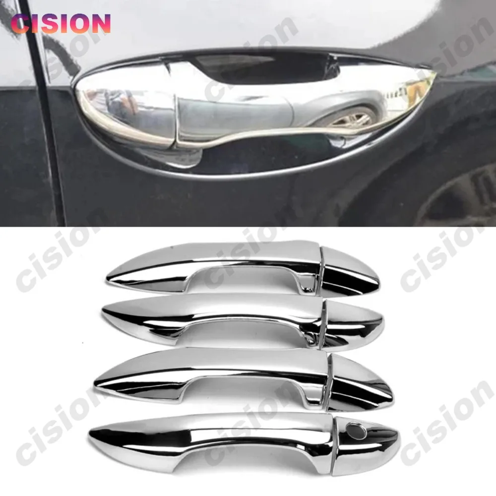 8Pcs Chrome Car Door Handle Frame Panel Cover Trim ABS Sticker for Toyota Corolla Altis Sedan E170 E180 2014-2018 Accessories