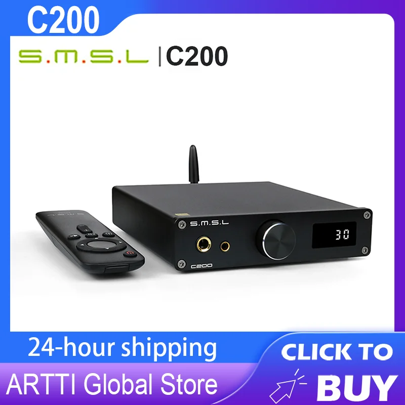 

SMSL C200 Headphone AMP DAC USB ES9038Q2M OPA1612A*4 TRS Balanced 4.4mm 6.35mm Output Bluetooth 5.1 HiFi Decoder for PS4 PS5