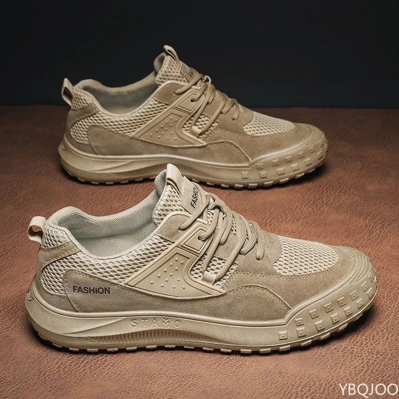 Scarpe da ginnastica da uomo estive nuove in mesh traspirante, versatili, alla moda, antiscivolo, per la protezione del lavoro, scarpe da tavolo comode e casual