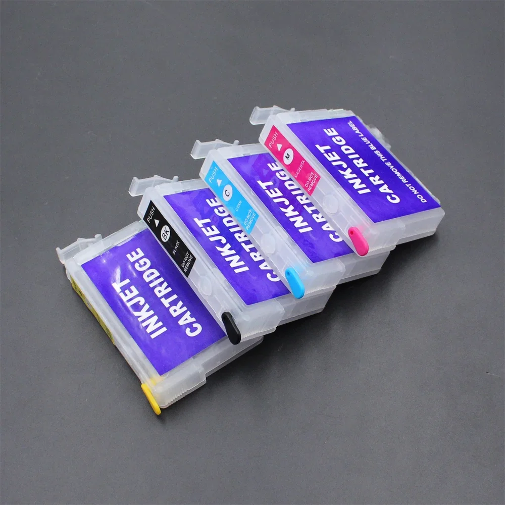 4pcs Refill Ink Cartridge with Chip for Epson XP-101 XP-201 XP-204 XP-401 XP-411 XP-211 XP-214 WF-2532 Printer T1971 T1962-T1964