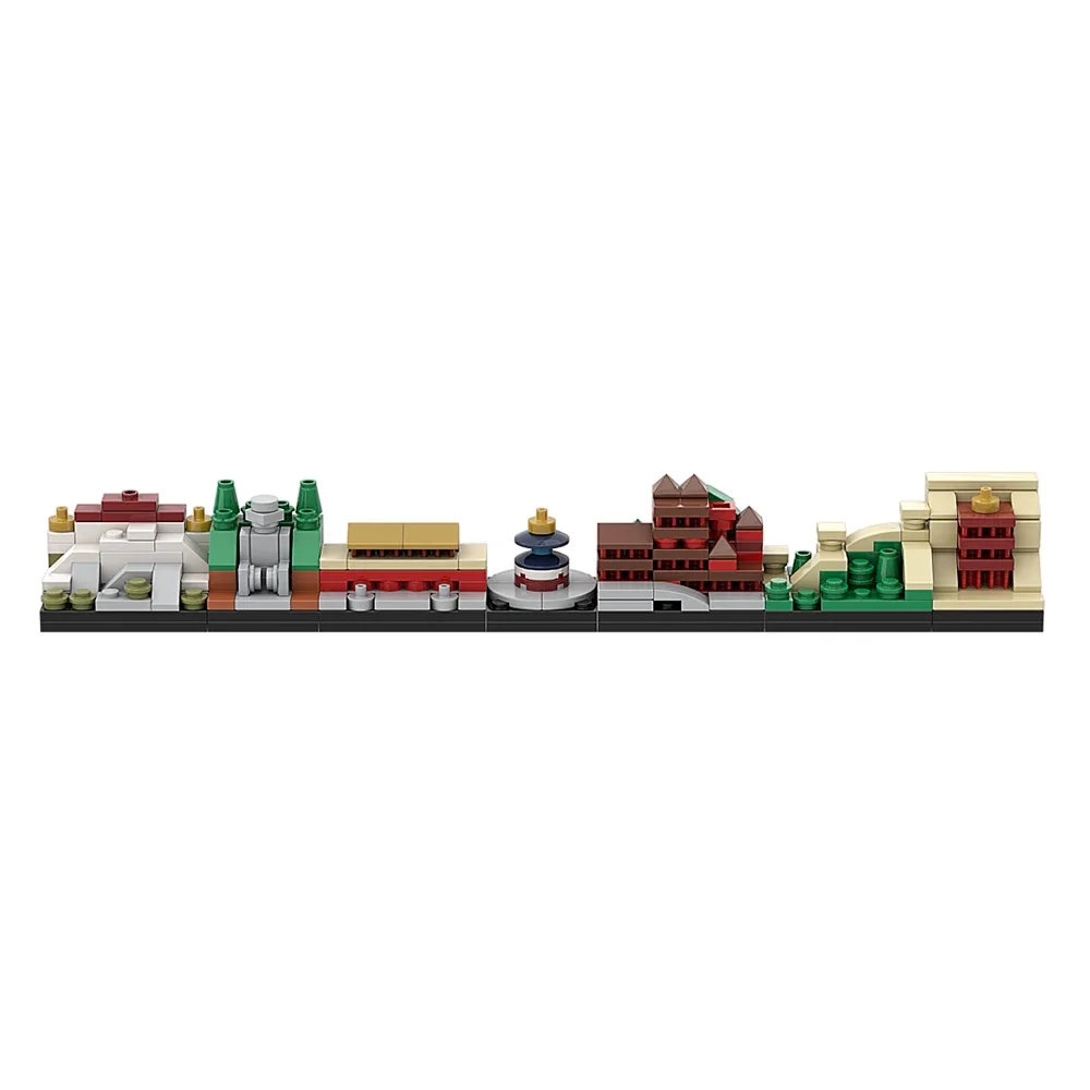 Gobricks MOC Landmark ปักกิ่ง Tiananmen Square Skyline สถาปัตยกรรม Building Block ชุด Oriental Pearl TV Tower อิฐของเล่นเด็ก