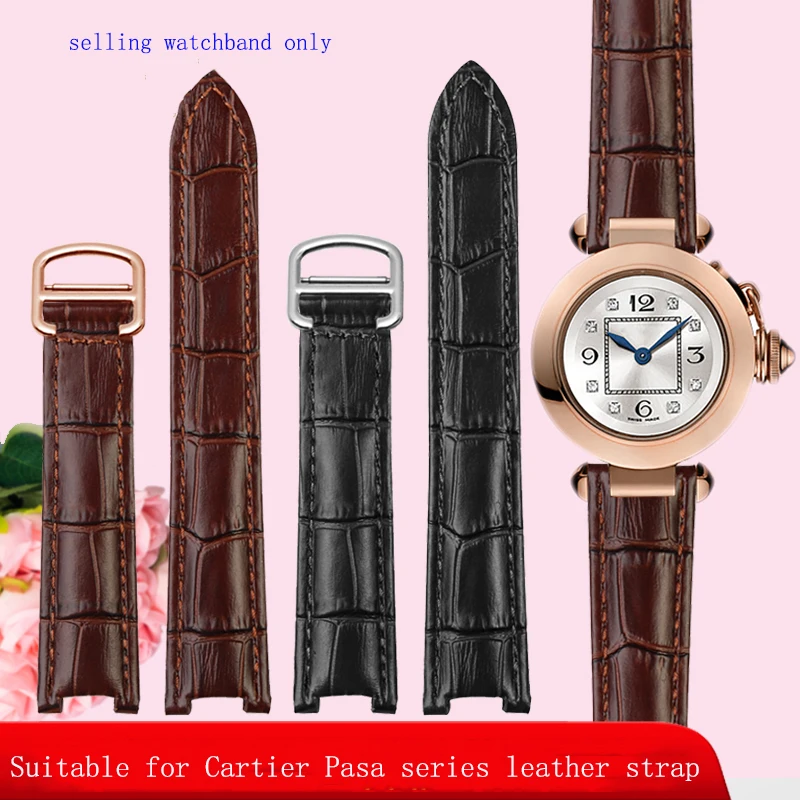 Tier pashaシリーズ用ノッチレザーストラップ,男性用および女性用アクセサリー,折りたたみ式バックル,21x15m, 20x12mm, 18x10mm