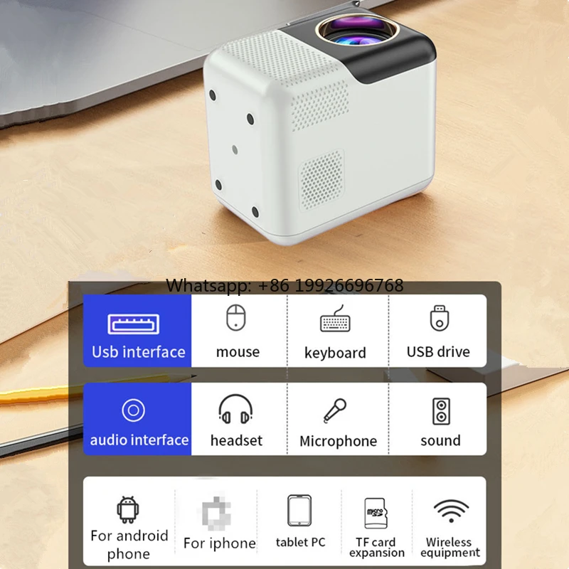 

Модернизированный мини-проектор X10 2023, совместимый с Full HD 1080P, USB, VGA, AV, смартфоном, планшетом, ТВ-приставкой, ноутбуком