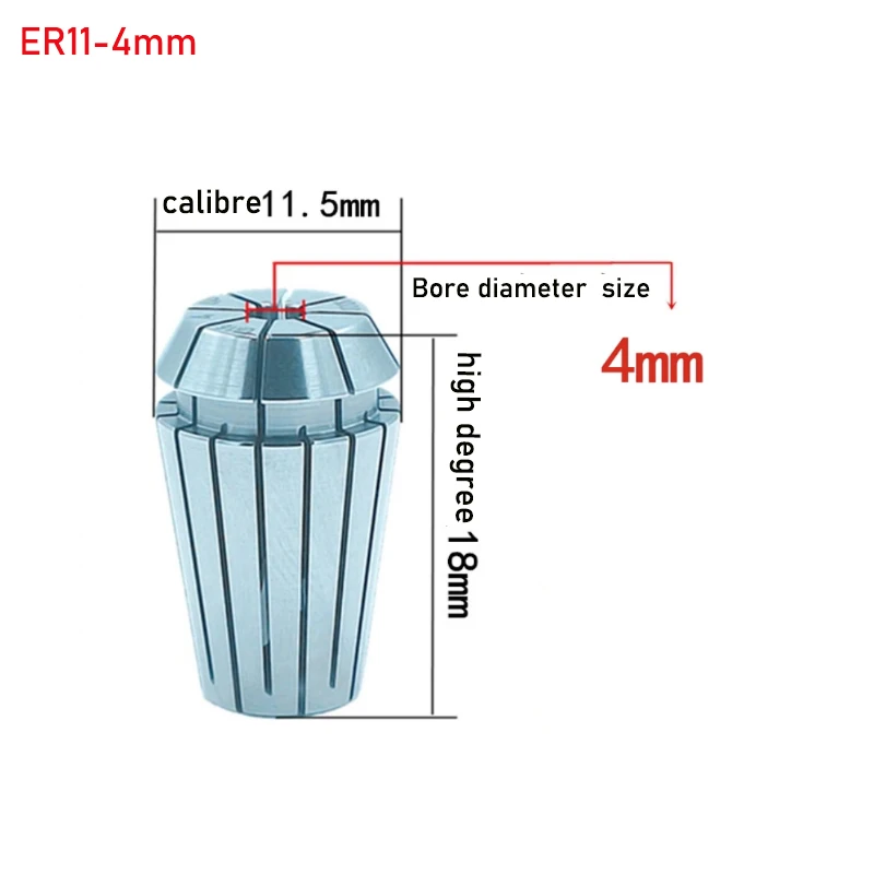 أدوات الساعات آلة الحفر مقاعد البدلاء كوليت ER11 -1mm ER11 -2mm Er11-3mm ER11-4.5mm ER11-5.5mm رأس تهزهز لـ ER11