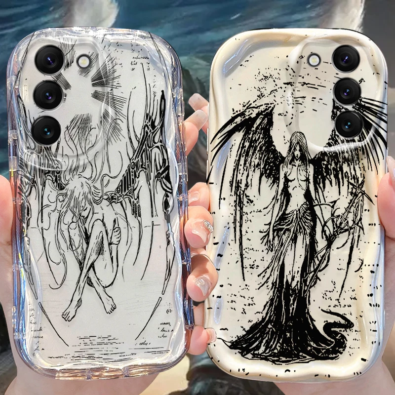 

Чехол Retro Punk Angel для Samsung Galaxy A33 A32 A31 A30 A20 A24 A23 A22 A21S A20S A14 A13 A12 5G A10S A04E A04 4G A03 Cover
