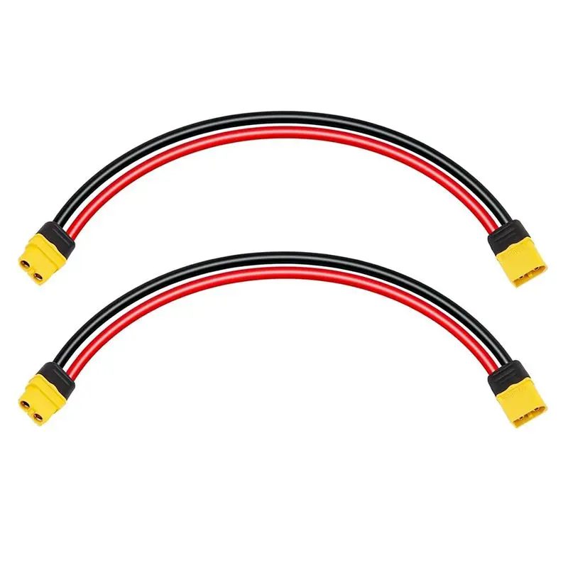[A92P!】 2PCS XT60 Extension Cable 12AWG 1FT XT60 To XT60 Cable With Male To Female Connector For Solar Panel RC Battery Spare Pa