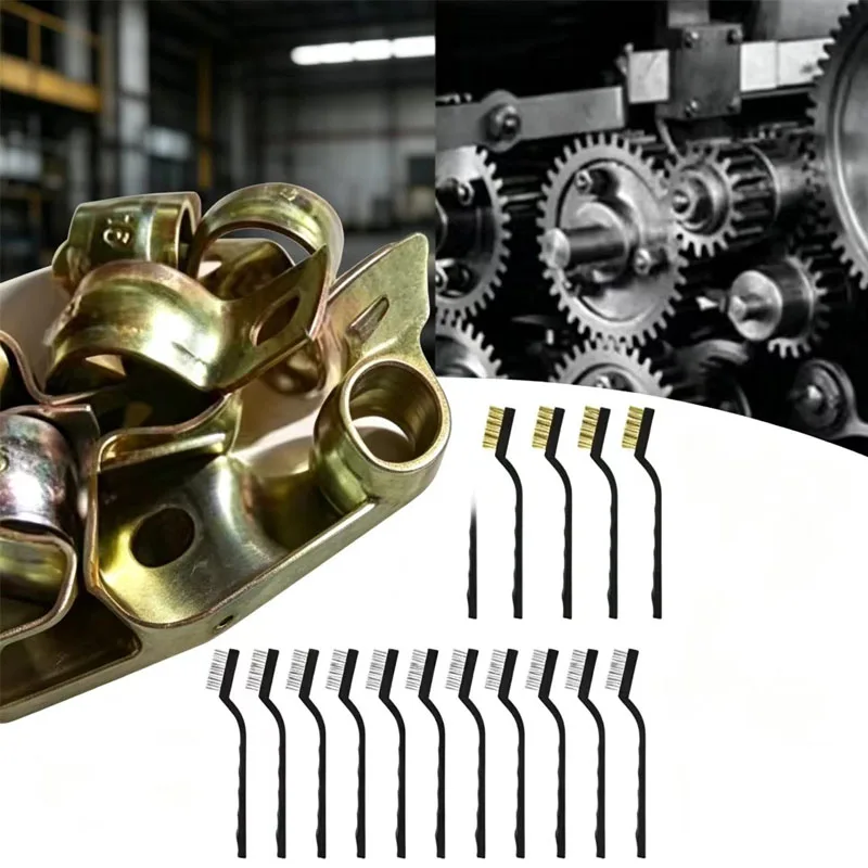 

Набор из 10 штук 7-дюймовых ручных щеток из нержавеющей стали с медной проволокой для удаления ржавчины с металла, чистки и обслуживания, ручные инструменты