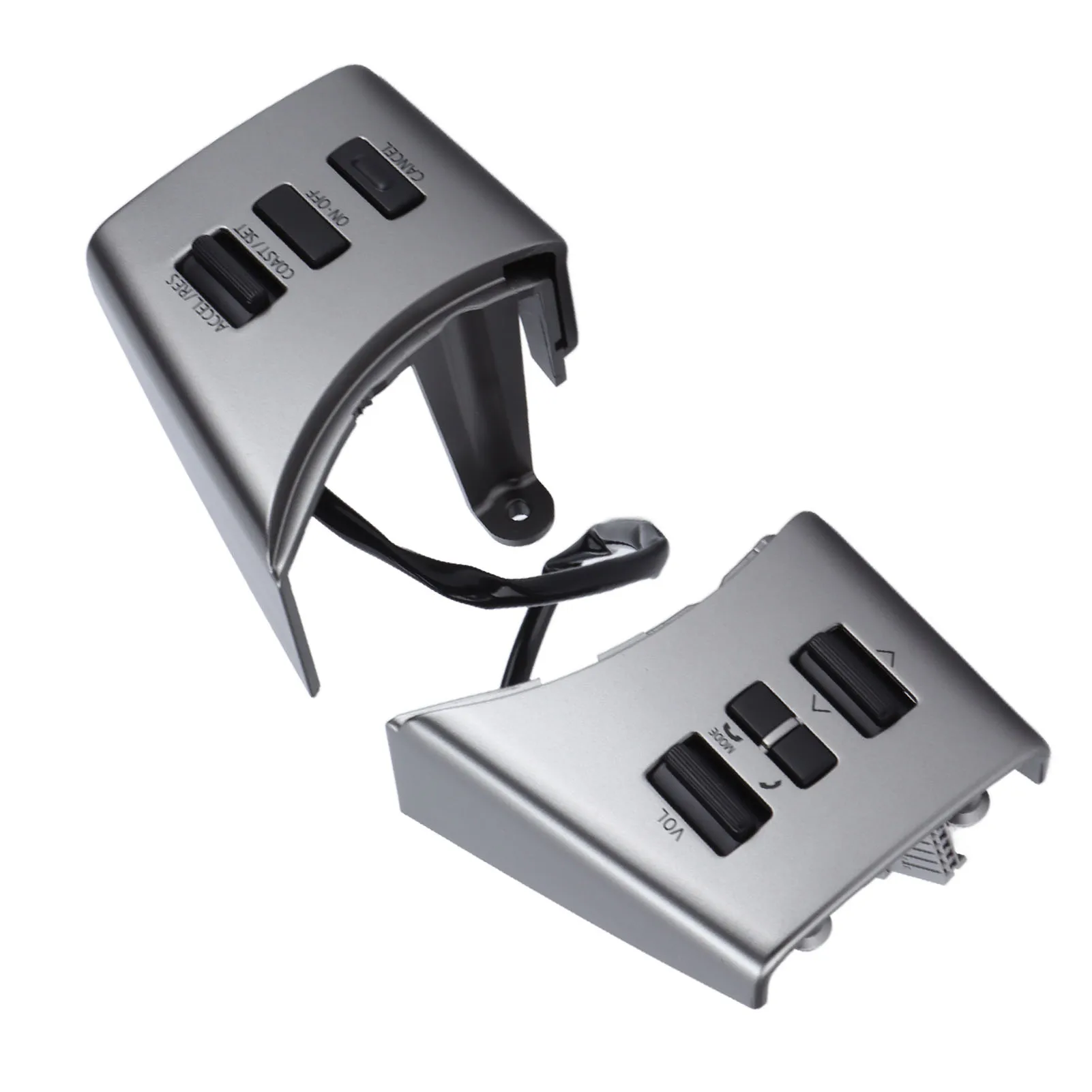 Radio Volume Control Switch High Temperature Resistant Anti Fade Steering Wheel Switches Good Adhesion ABS for Car Adaptations