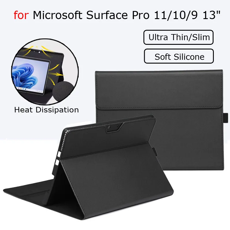 

Case for Microsoft Surface Pro 4 5 6 7 Pro 8 9 10 11 13“ for Surface Pro 11/10/9 13" Soft TPU Tablet Case Protective Case Cover