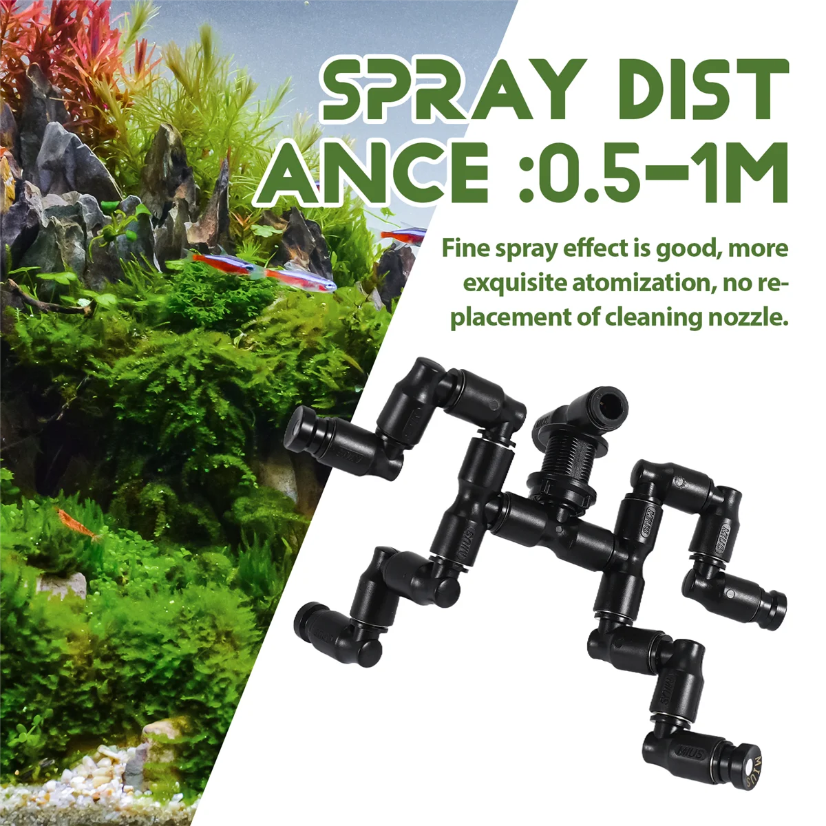 الزواحف مبيد ضباب الرش خزان الغابات المطيرة 360 قابل للتعديل حوض السمك المائية نظام تبريد الحيوانات الأليفة ، B #5