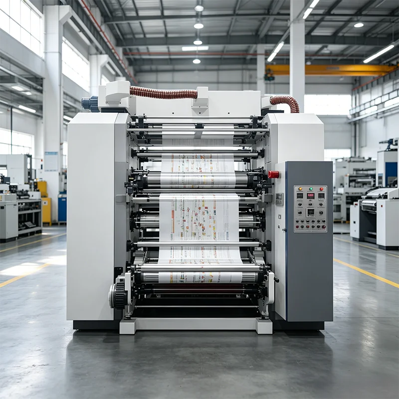 6-Color Flexo Printing Machine with Adjustable Pressure for Different Thickness Materials