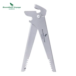 Boundless Voyage Titanium Hot Plate Gripper Anti-Scalding Bowl Dish Clips Non-Slip Tongs Clamp Holder Multiuse Kitchen Tool