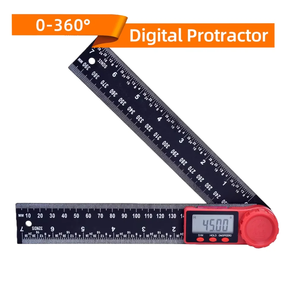Protractors Digital Display Angle Level Ruler Goniometer Angle Finder Inclinometer 360° Degree Measuring Gauging Carpenter Tools