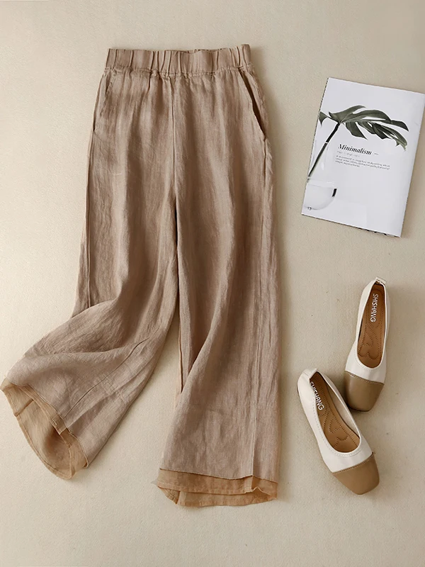 

Льняные хлопковые брюки с широкими штанинами, свободного кроя, летние, тонкие, прямого силуэта, больших размеров, женские повседневные брюки-харланы для работы и отдыха