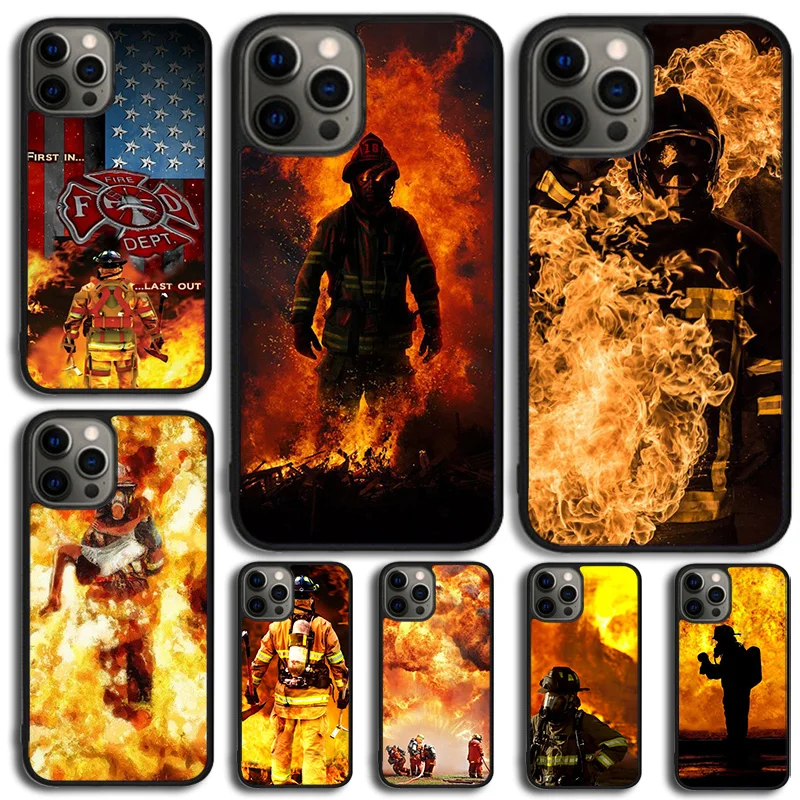 Firefighter Fire Fireman Phone Case Cover For for iPhone 16 15 14 SE 2020 XR XS 11 12 13 Pro MAX Plus