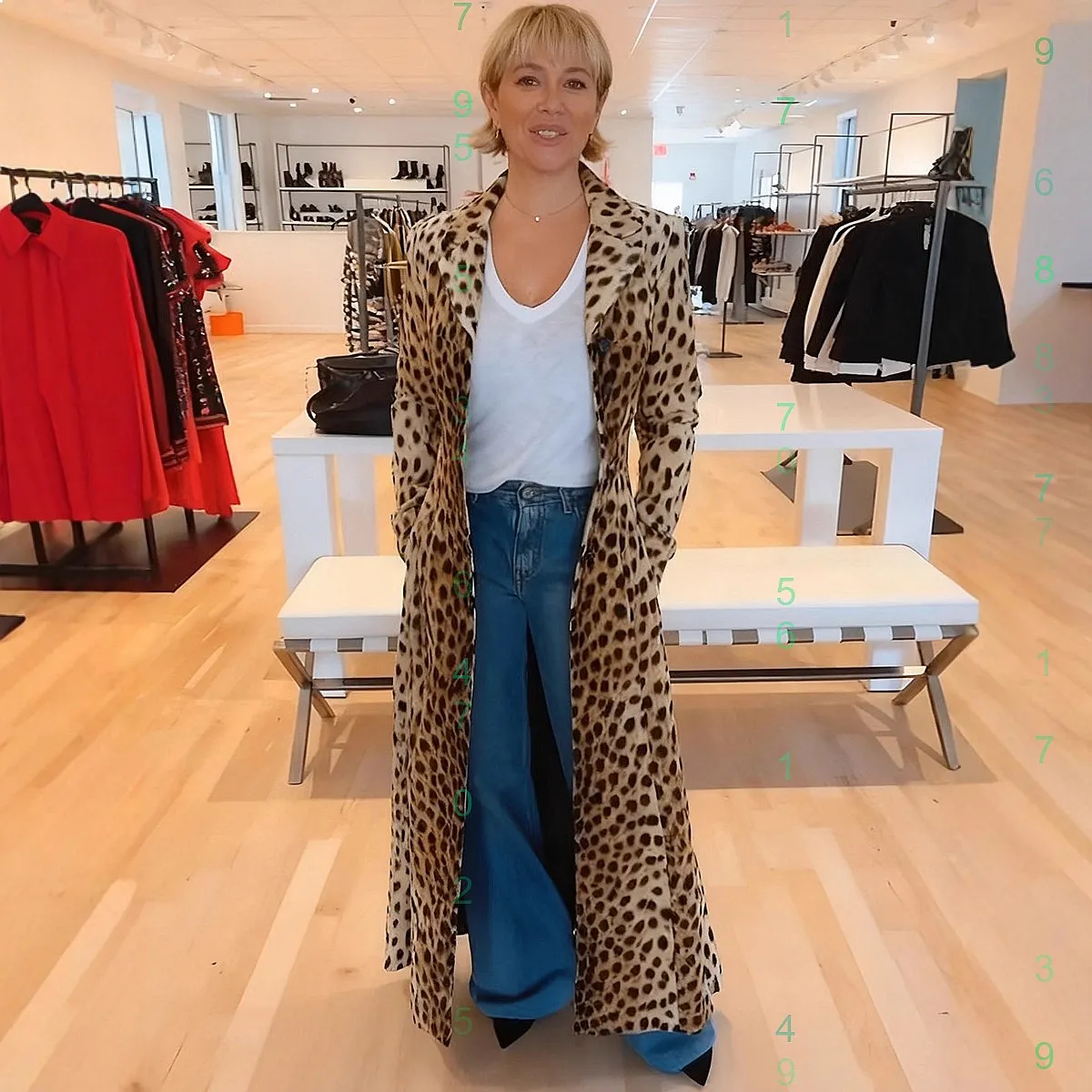 

Women's Blazer Leopard Print Trench Coat Long Jacket Spring Summer Overcoat
