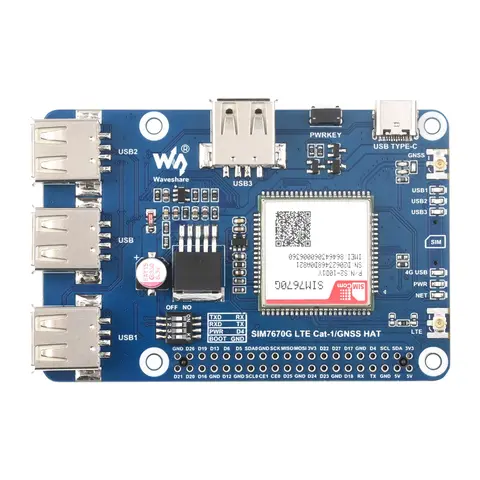 4G LTE Cat-1 IoT Projects GPS Expansion Board HAT DIY for PI5 RasPi RPI Raspberry Pi Zero 2 W 3 Model B 4B 4 5 Complete Kit