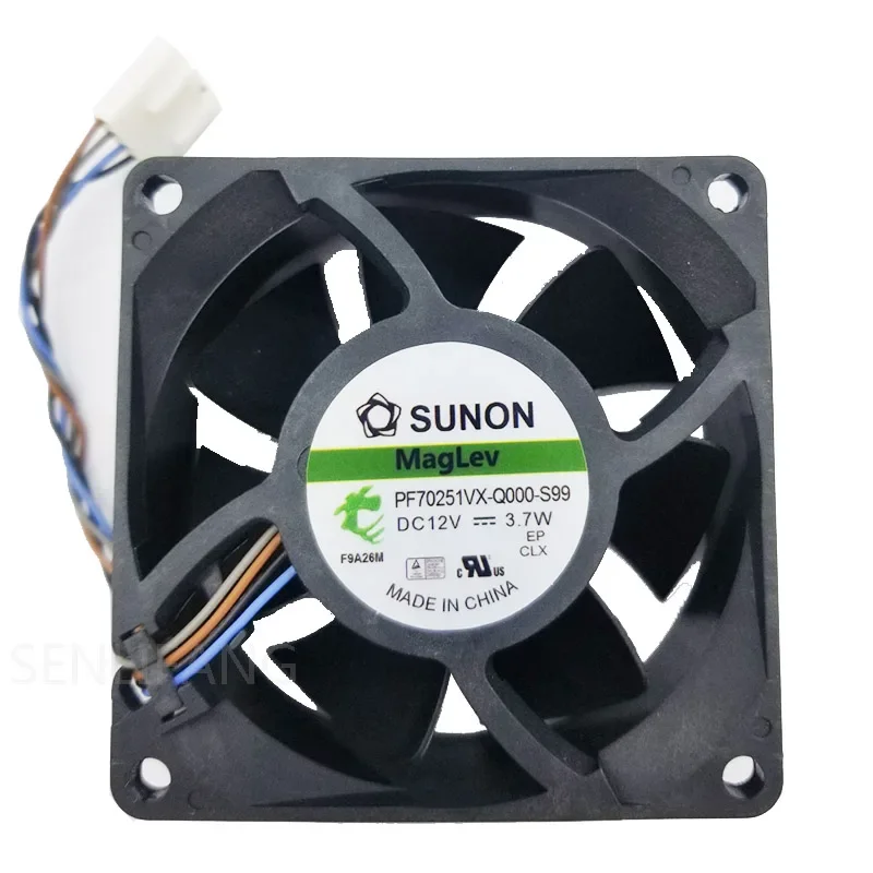 PF70251VX-Q000-S99 7cm 7025 70x70x25mm 12V 3.7W 4 lines pwm computer chassis CPU cooling fan