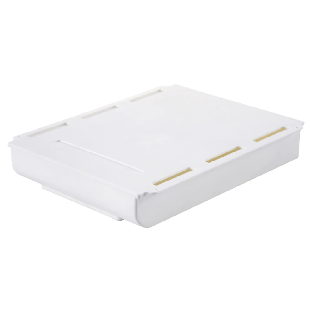 

Plastic Storage Under Pen Box Desk Grey Office Stationery Drawer Home Desk Organizer Organization Wall Mounted