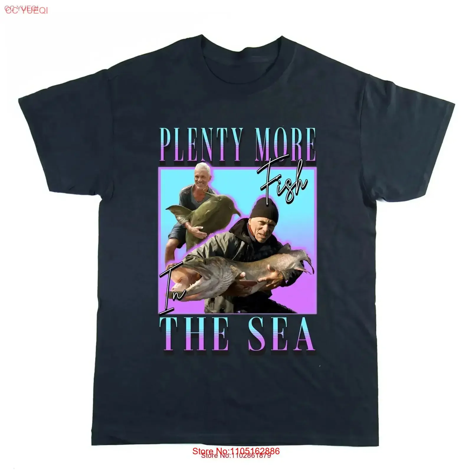 River Monsters Homage T shirt Plenty More Fish in the Sea Jeremy Wade Killer Catfish Fishing s Fisherman vintage Washed homme