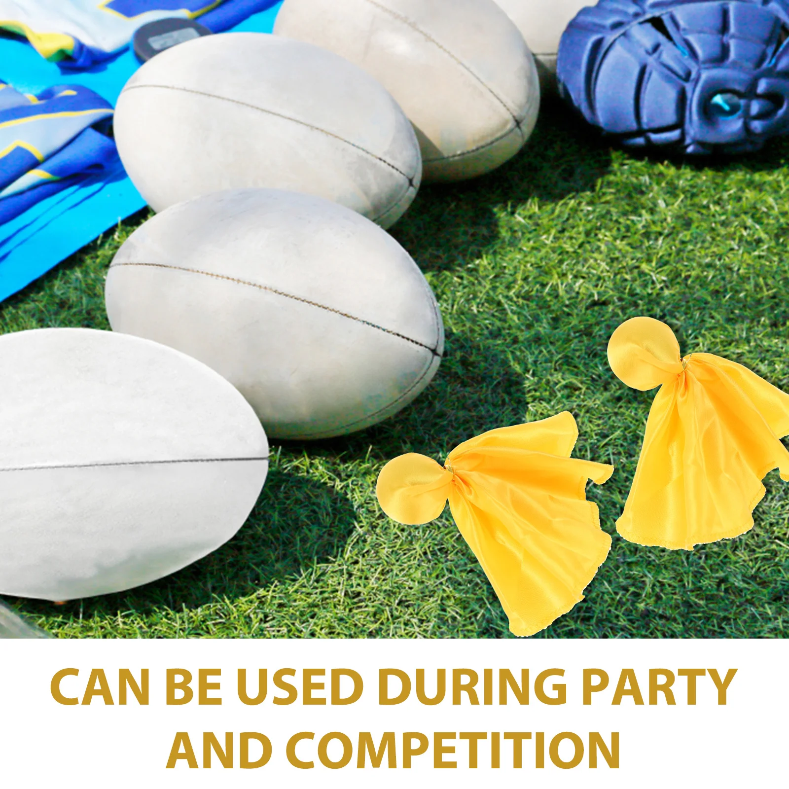 

1 set Football Penalty Flags Referee Accessories Bright Durable Tossing Flags for Soccer Sports Team Sports Gear Set