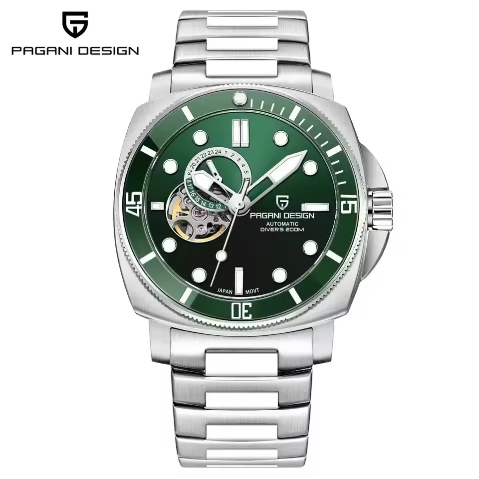 PAGANI DESIGN 2026 Origineel 43MM Heren Automatisch Mechanisch Horloge NH39 200M Waterdicht AR Saffierglas Horloges voor Heren ﻿